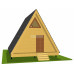 Мини дом 117 (Проект каркасного мини дома Tiny House шалаш 6х6 с крыльцом и верандой)