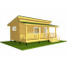 Мини дом 120 (Проект каркасного мини дома Tiny House 4х7 с верандой) Мини дом 120 (Проект каркасного мини дома Tiny House 4х7 с верандой)